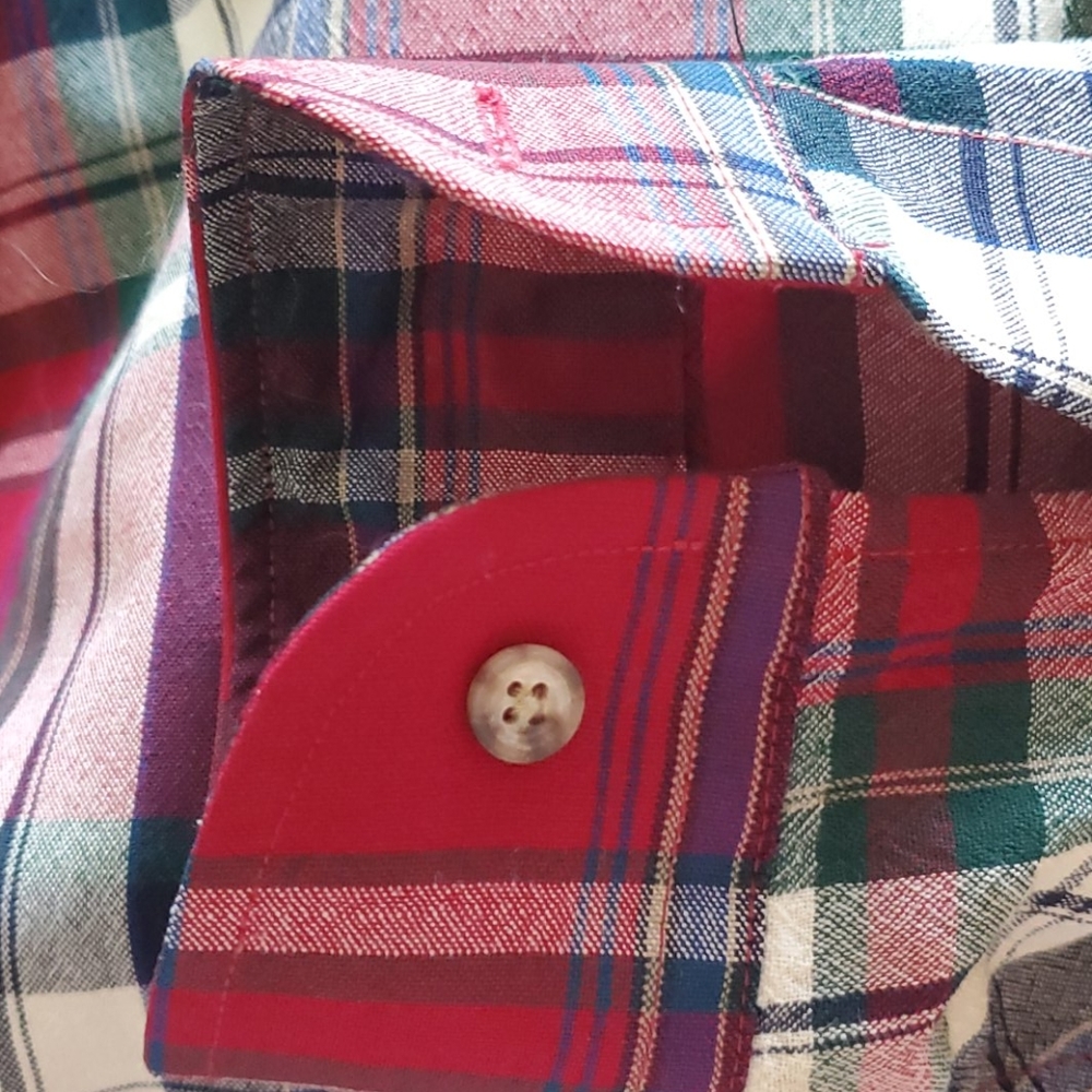 Vintage Pendleton Wool Buttons Down Check Long Sl… - image 6